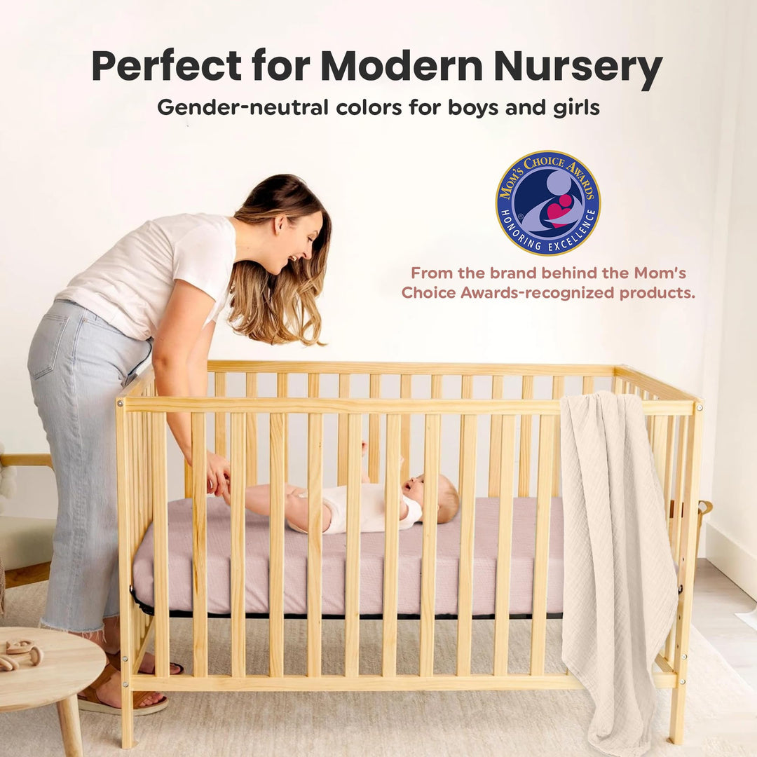 100% Organic Cotton Muslin Baby Bassinet Baby Sheet 33 X 17 Inch Soft Breathable Lightweight Stretchable Bed Sheet 2 Pack Gentle On Skin Durable Snug Fit Sheet for Newborn Bassinet Mattress