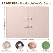 Organic Muslin Cotton Car Seat Cover