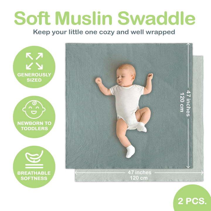 Infancie Organic Cotton Muslin Baby Blanket