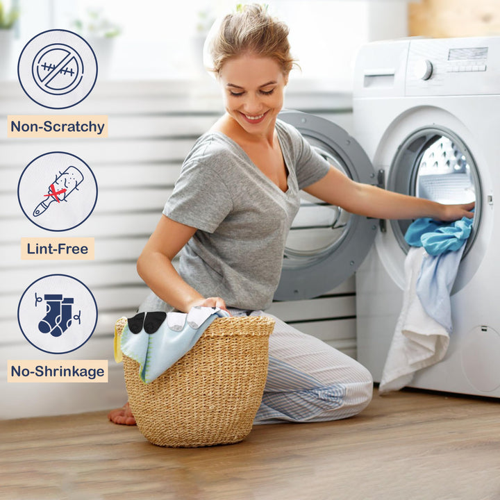 Mother's Choice Organic Cotton Baby Socks, 06 Pairs, Unisex 0-6 Months - Soft, Hypoallergenic Newborn & Infant Socks - Baby Girl & Boy Gifts