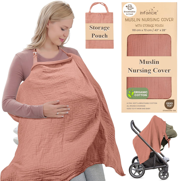 Infancie Premium Muslin Nursing Cover for Mothers