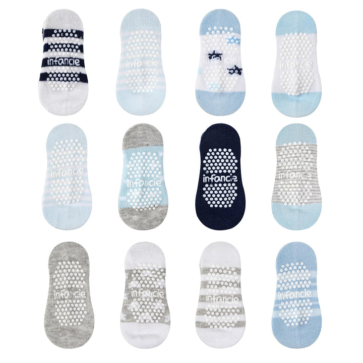 GOTS Certified Organic Cotton Rich Blend Baby Socks 12 Pairs For 0 - 6 (M) Baby Girl Soft, Stretchable & Comfortable Girl newborn Socks, Adorable Sock Shoes For Baby Girl, Gift For Little, Pink