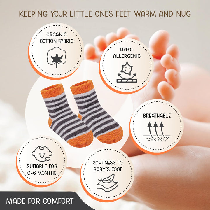 GOTS Certified Organic Cotton Rich Blend Baby Socks 12 Pairs For 0 - 6 (M) Baby Girl Soft, Stretchable & Comfortable Girl newborn Socks, Adorable Sock Shoes For Baby Girl, Gift For Little, Pink