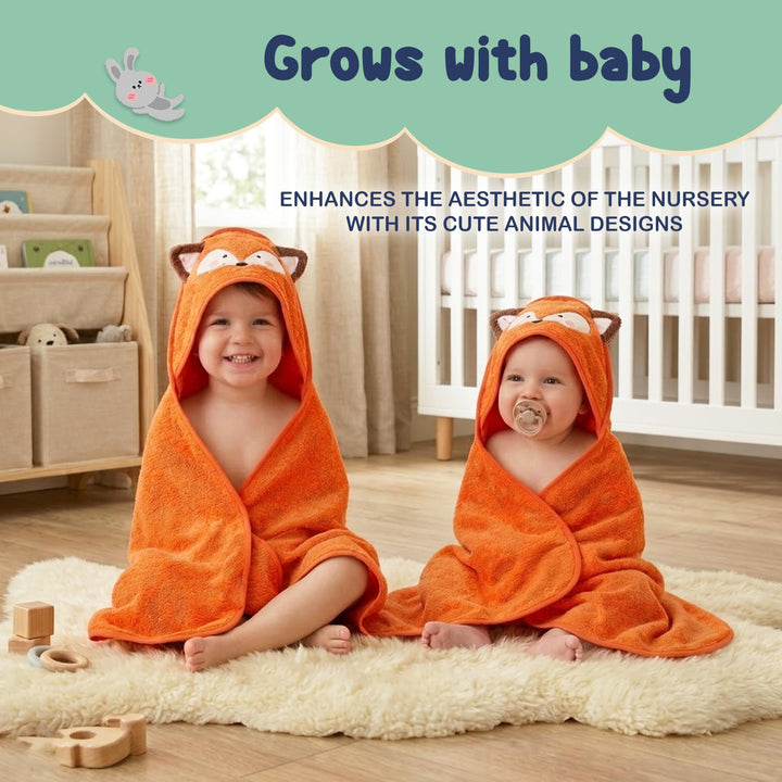 Mother's Choice Baby Towels 100% Organic Cotton Butterfly Hooded Design, Oeko-TEX Certified, Ultra-Soft Absorbent Hooded Bath Towel for Newborn Girls, (Butterfly)