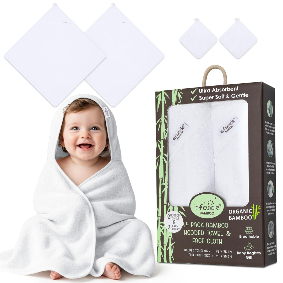 Infancie Premium Bamboo Baby Hooded Towel For Infant