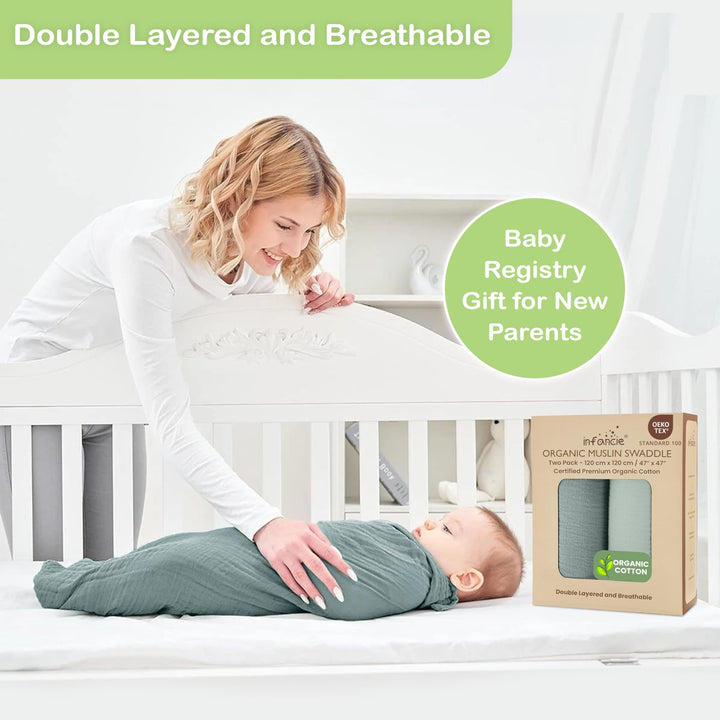 Infancie Organic Cotton Muslin Baby Blanket