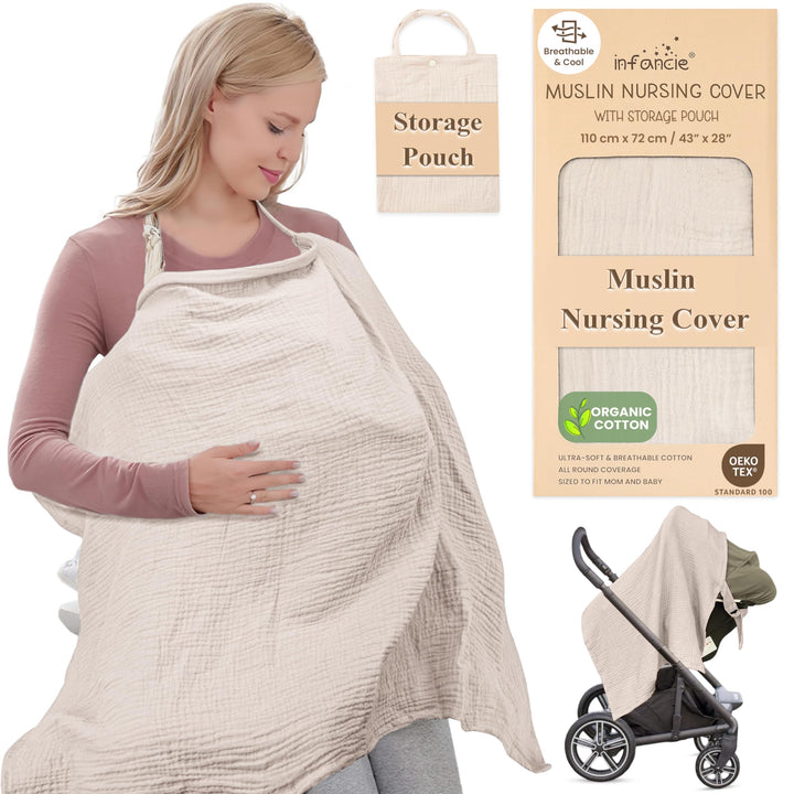Infancie Premium Muslin Nursing Cover for Mothers