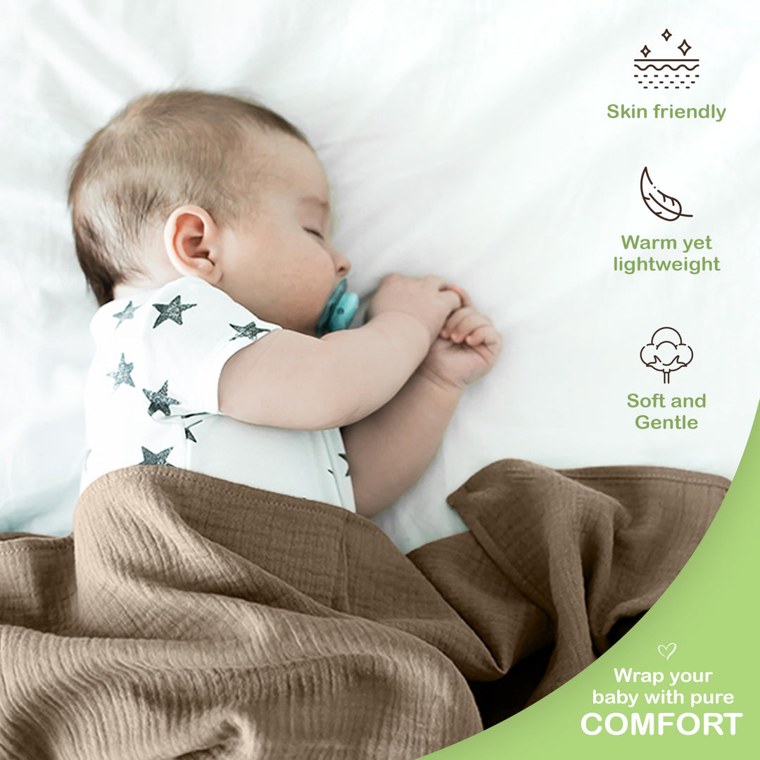Infancie Organic Cotton Muslin Baby Blanket