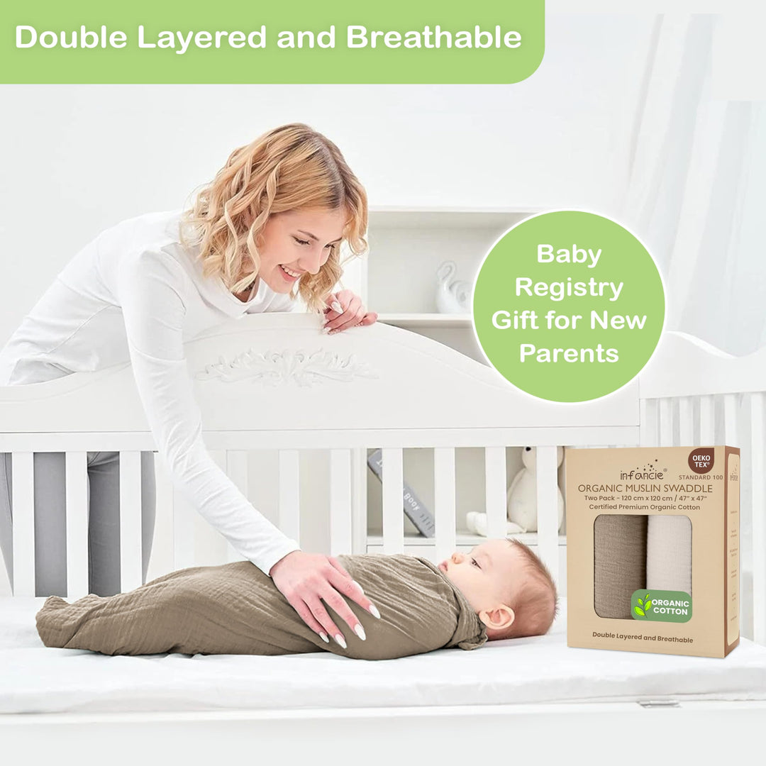Infancie Organic Cotton Muslin Baby Blanket