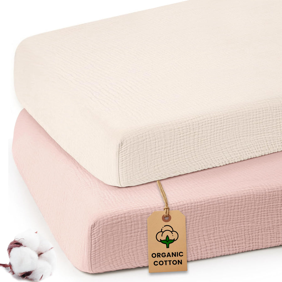 Organic Cotton Muslin Crib Sheets (Set of 2)