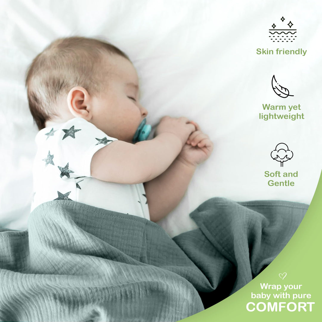 Infancie Organic Cotton Muslin Baby Blanket