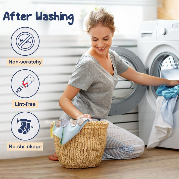 Mother's Choice Organic Cotton Baby Socks 6-12 Months, 12 Pairs Unisex Anti Slip - Soft & Hypoallergenic Baby Girl & Boys Socks (US, Age, 6 Months, 12 Months, Brown & White)