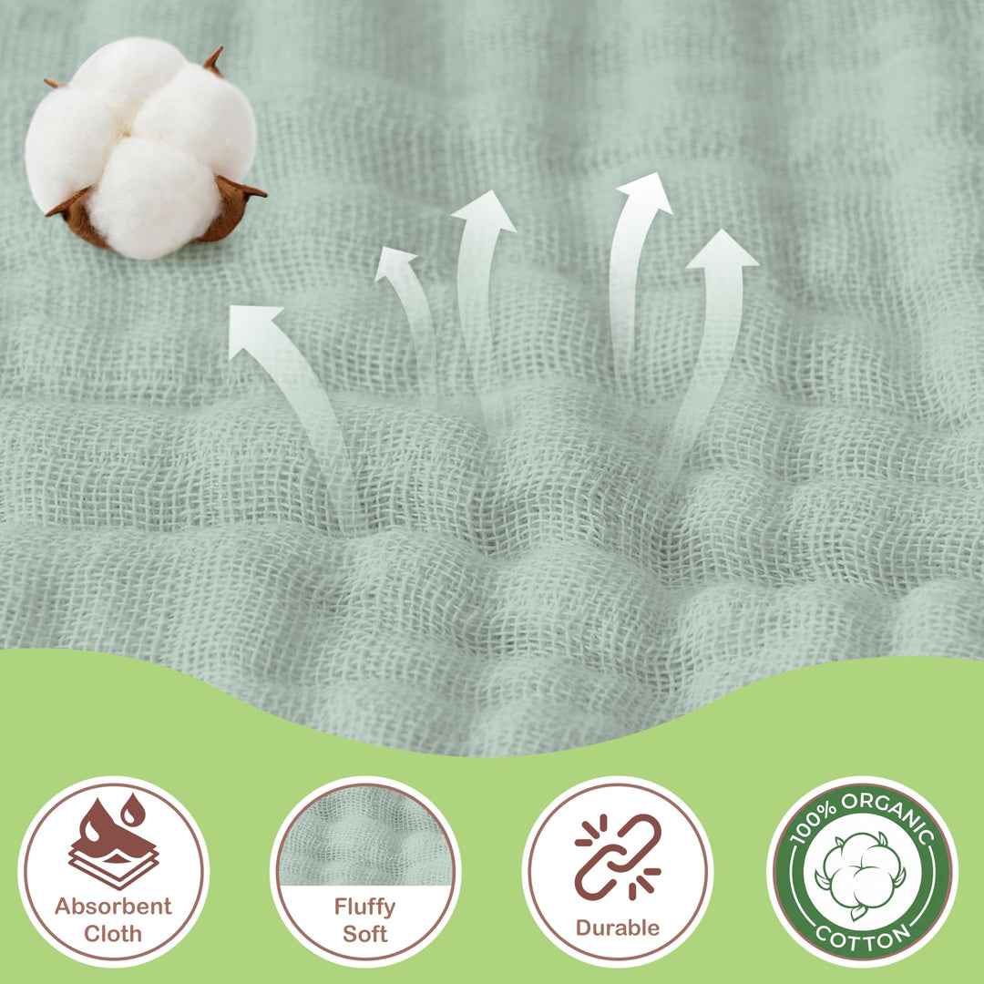 100% Organic Cotton Muslin Baby Hooded Towels 32x32 Inch – 2 Pack Soft & Absorbent Baby Towels for Newborn for Boys & Girls, Premium Hooded Towels, Ultra-Gentle Baby Essentials in Rose/Peach