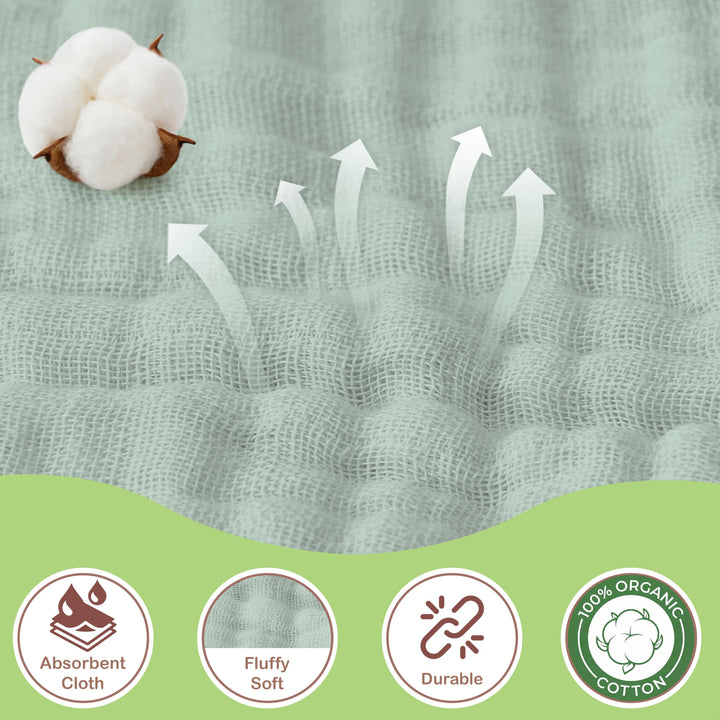 100% Organic Cotton Muslin Baby Hooded Towels 32x32 Inch – 2 Pack Soft & Absorbent Baby Towels for Newborn for Boys & Girls, Premium Hooded Towels, Ultra-Gentle Baby Essentials in Rose/Peach