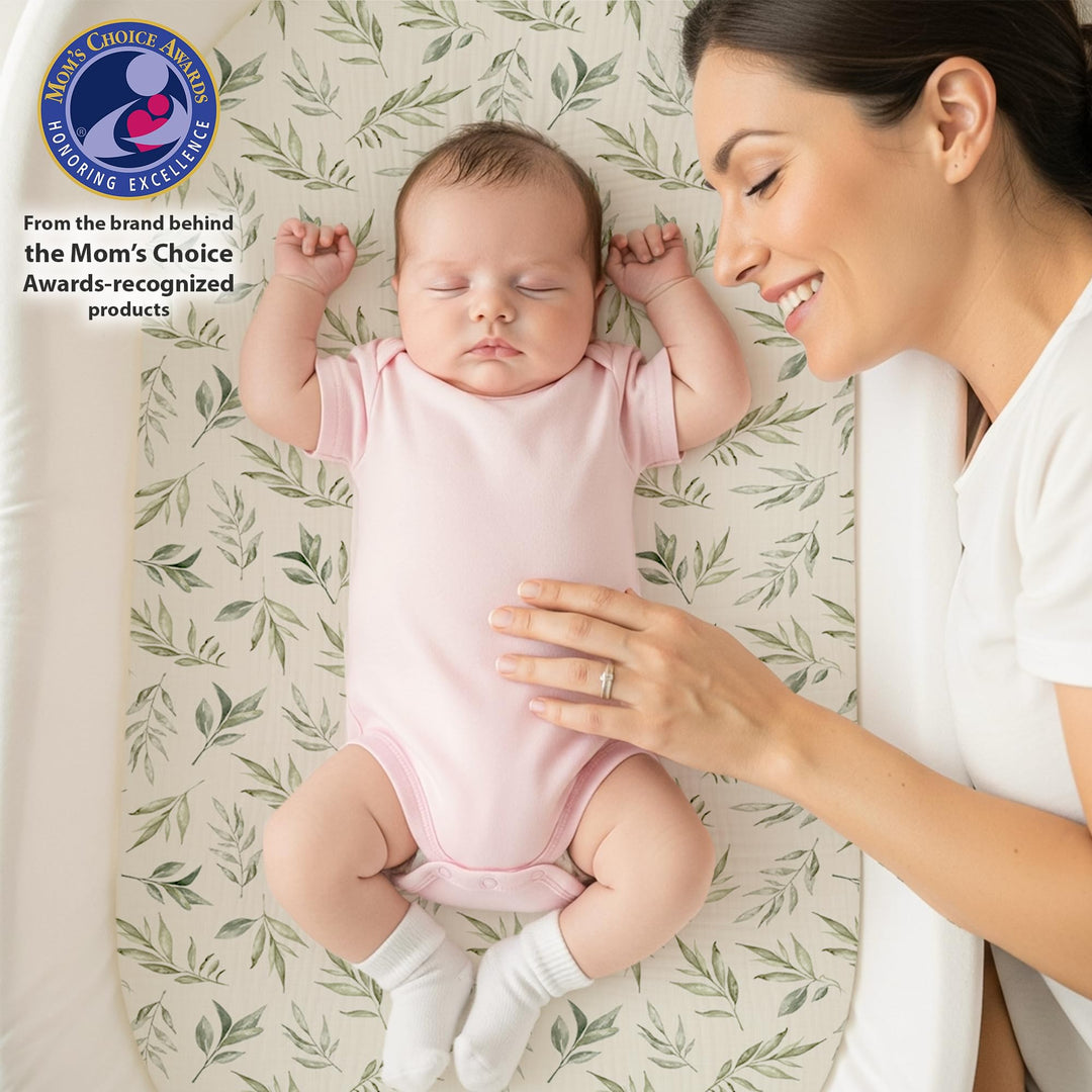 100% Organic Cotton Muslin Baby Bassinet Baby Sheet 33 X 17 Inch Soft Breathable Lightweight Stretchable Bed Sheet 2 Pack Gentle On Skin Durable Snug Fit Sheet for Newborn Bassinet Mattress