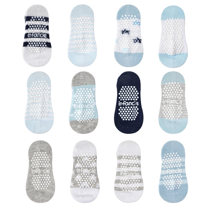 GOTS Certified Organic Cotton Rich Blend Baby Socks 12 Pairs For 0 - 6 (M) Baby Girl Soft, Stretchable & Comfortable Girl newborn Socks, Adorable Sock Shoes For Baby Girl, Gift For Little, Pink