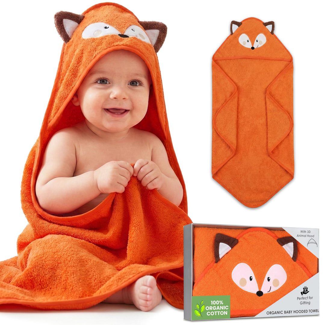 Mother's Choice Baby Towels 100% Organic Cotton Butterfly Hooded Design, Oeko-TEX Certified, Ultra-Soft Absorbent Hooded Bath Towel for Newborn Girls, (Butterfly)
