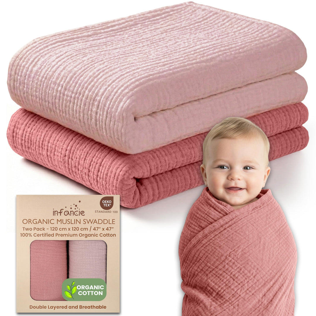 Infancie Organic Cotton Muslin Baby Blanket