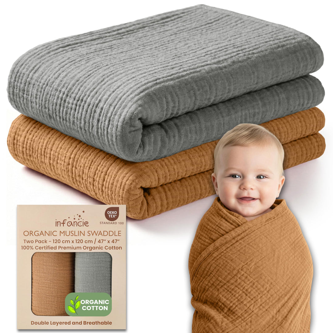 Infancie Organic Cotton Muslin Baby Blanket