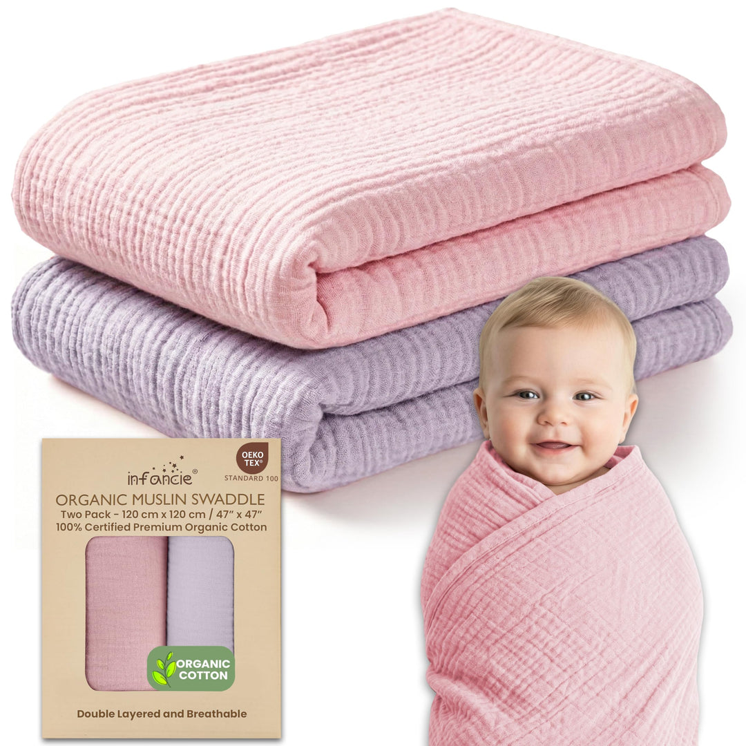 Infancie Organic Cotton Muslin Baby Blanket